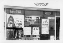 Flying A service station "Spring Time Special" window