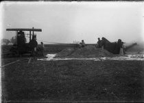 Processing grain in field