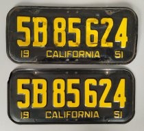 Set of California license plates 5B85624