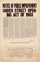 Notice of Public Improvement Under Street Opening Act of 1903