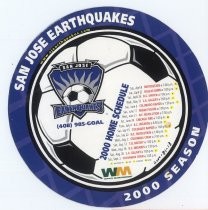 2000 Earthquakes Home Schedule magnet