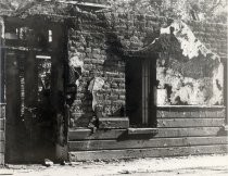 New Almaden store after fire, 1973