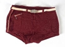 Maroon wool bathing suit