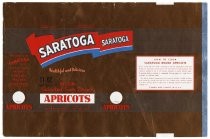 Saratoga Brand, Apricots, Mayfair Packing Company, San Jose, California