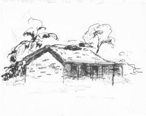 Sketch of Peralta Adobe