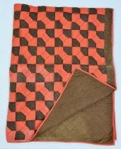 Red and brown quilt