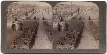 "Burned cable cars; looking East on California St., San Francisco, Cal."