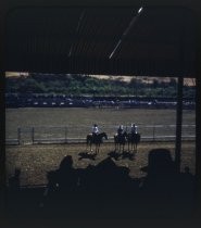 Mounted horseback riders at San Benito County Fairgrounds