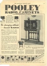 The Saturday Evening Post ad for Pooley Radio Cabinets