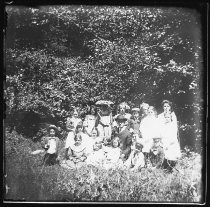 Family group portrait outdoors