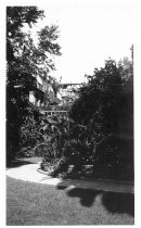 Winchester Mystery House from Garden, obstructed view