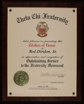 Theta Chi Fraternity Citation of Honor