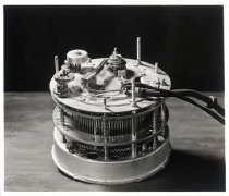 Gear wheels, condensers, parts for Elliott radio time-clock