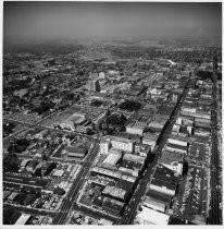 Aerial photograph of downtown San Jose