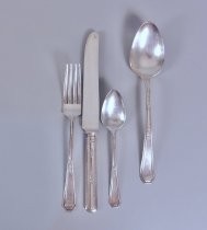 Silverplate set of flatware