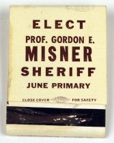 Gordon Misner campaign matchbook