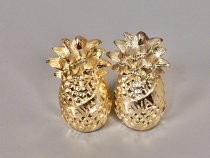 Gold pineapples salt & pepper shakers