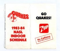 Earthquakes 1983-84 NASL Indoor Schedule: Go Quakes!