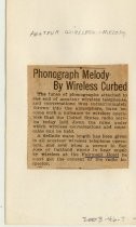 Phonograph Melody By Wireless Curbed