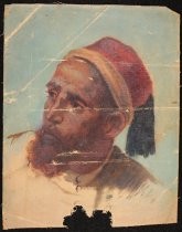 Portrait of man wearing fez