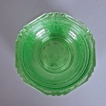Green depression glass bowls