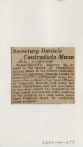 Secretary Daniels Contradicts Mann