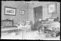 Interior of parlor, with piano