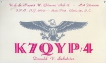 QSL Card from K7QYP/4 to W6SH and W6RH