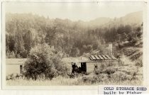 Cold storage shed built by Irvin Fisher