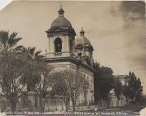 Santa Clara Mission in the old belfry, bells given by King of Spain