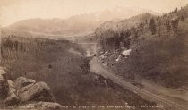 "The Peak from Pilot Knob - 3 1/2 Miles of the Cog Road Track. Photo by Hiestand"