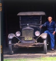 "Mr. Sakauye on his farm in San Jose"