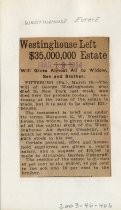 Westinghouse Left $35,000,000 Estate
