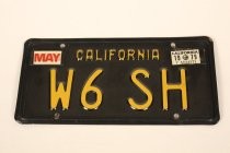 Sophie Heintz California License Plate, 1979, No. W6SH