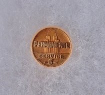 Permanente 5 year service pin