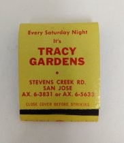 Shorty Joe Quartuccio / Tracy Gardens matchbooks