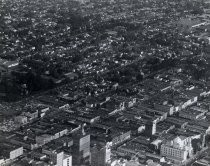 Aerial view of downtown San Jose from southeast