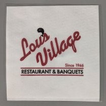 Lou's Village cocktail napkin