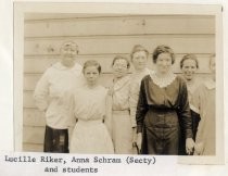 Lucille Riker, Anna Schram (Secty) and students