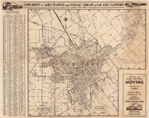 Map of San Jose Compliments of James Transfer and Storage Company