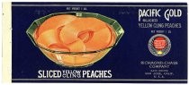 Pacific Gold Brand, Sliced Yellow Cling Peaches, Richmond-Chase Company, San Jose, Calif., U.S.A