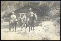 Mr. and Mrs. Harrower on Horseback at Guadalupe, circa 1918