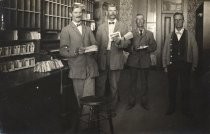 San Jose Post office interior with postmen