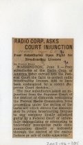 Radio Corp. Asks Court Injunction