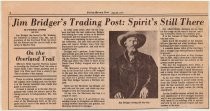 Jim Bridger's trading post: spirit's still there