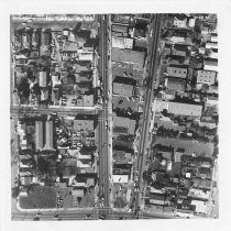 Aerial photograph of First Street and Willow