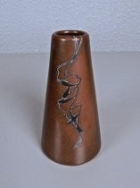 Heintz Art Metal Shop bronze vase #3694