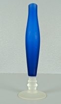 Frosted cobalt blue glass vase