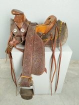 Saddle with hardwood seat