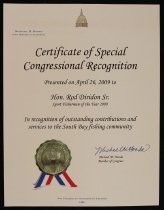 Certificate of Special Congressional Recognition